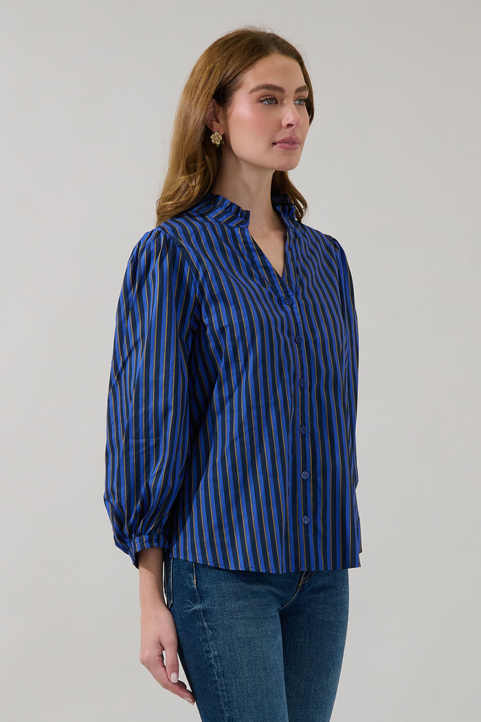 Ima Button Up Top Stripe