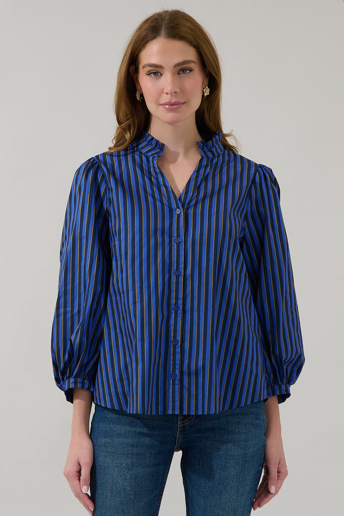 Ima Button Up Top Stripe