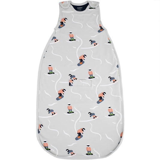 Imperfect 4 Season® Ultimate Baby Sleep Bag, Merino Wool & Organic Cotton, Snowboarder