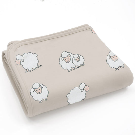 Imperfect BABY Blanket, 4 Season® Stroller Merino Wool & Organic Cotton Blanket, 40" x 31.5", Sheep