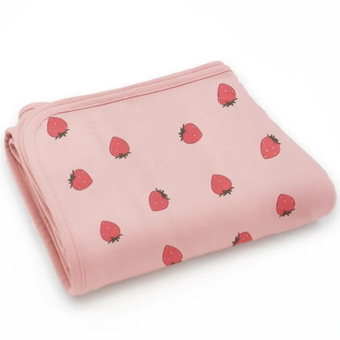 Imperfect Toddler Blanket, 4 Season® Merino Wool & Organic Cotton, 52.5" x 40", Strawberry