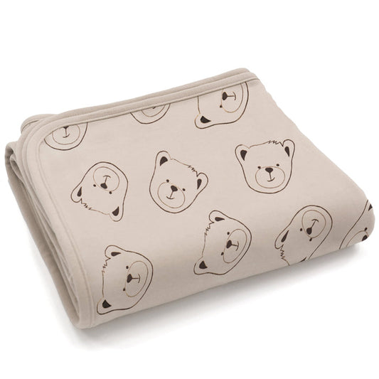 Imperfect Toddler Blanket, 4 Season® Merino Wool & Organic Cotton Blanket, 52.5" x 40", Teddy Bear