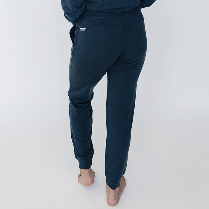 Imperfect Women's Merino Wool Jogger Pants, Blue Graphite