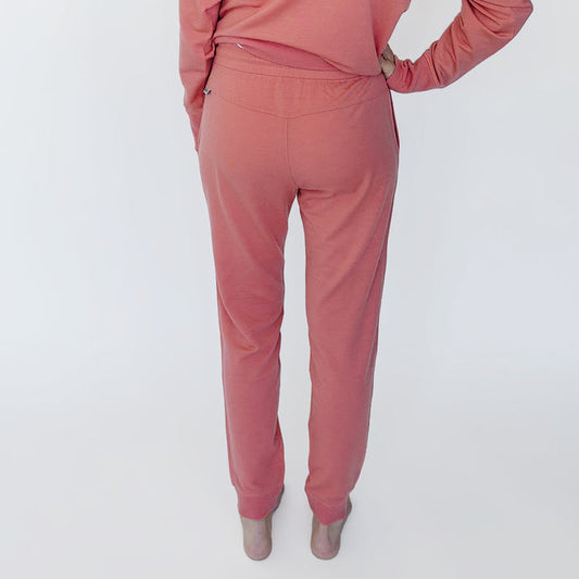 Imperfect Women's Merino Wool Jogger Pants, Dusty Rose