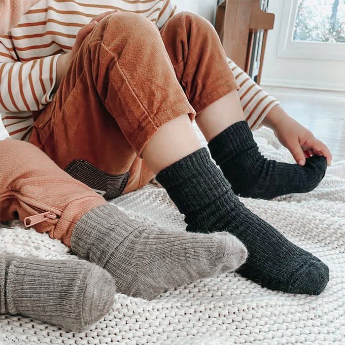 Imperfect Wool Socks, Baby and Toddler, Light & Dark Slate