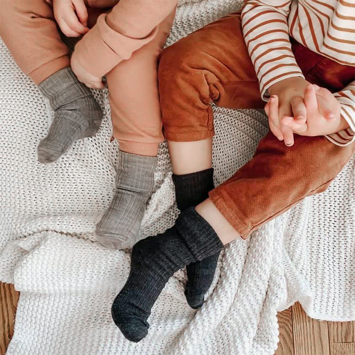 Imperfect Wool Socks, Baby and Toddler, Light & Dark Slate