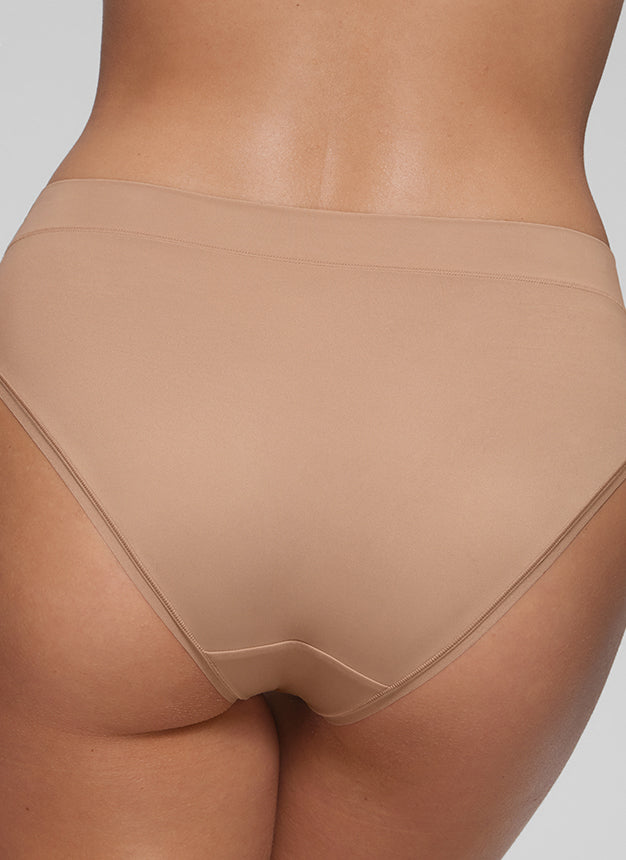 CRZ YOGA Softhold Women High Rise Breathable Bikini Underwear Pack Gravel 3pack