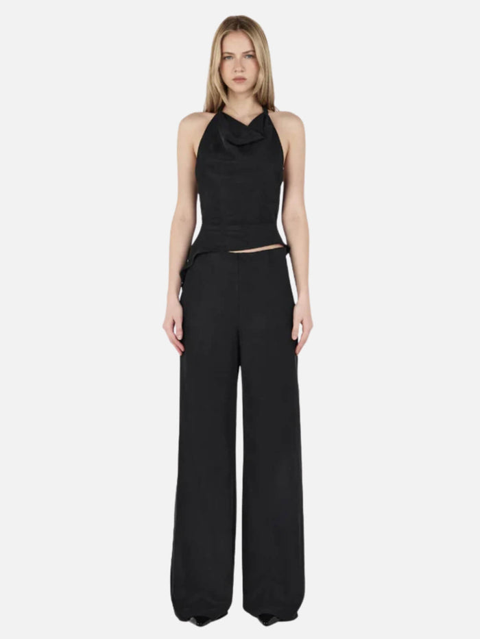 Iris Halter Top-Black