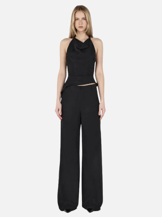 Iris Halter Top-Black
