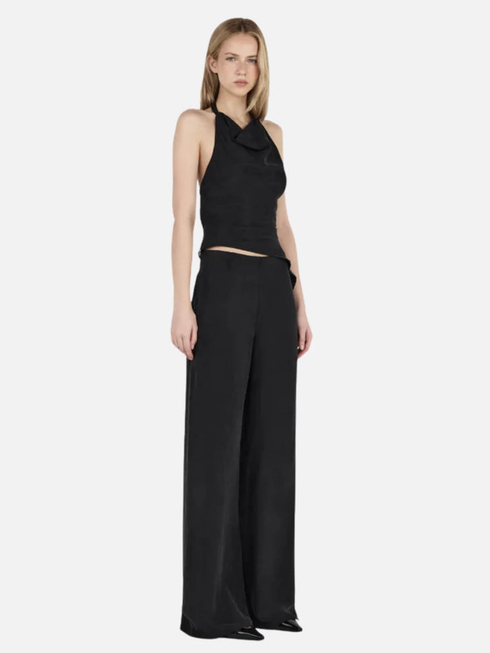 Iris Halter Top-Black