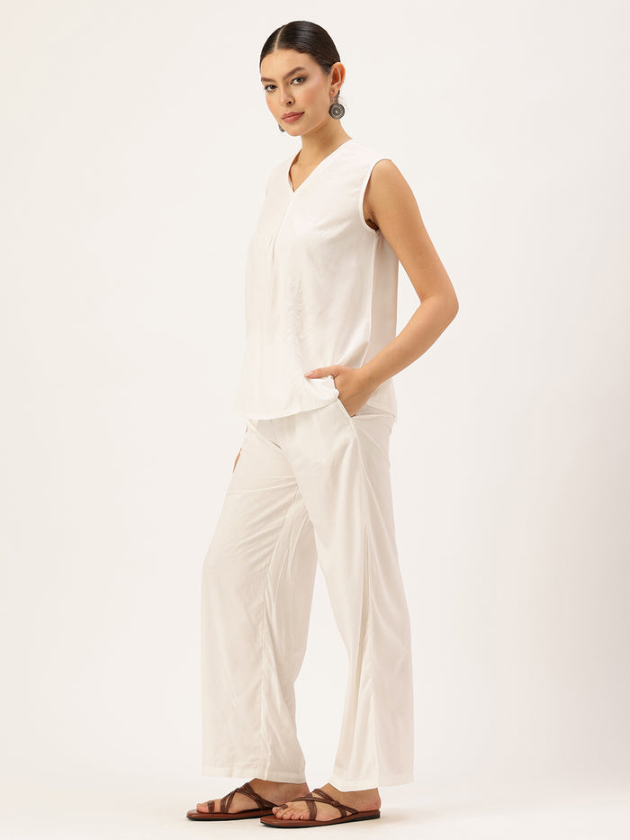 Ivory Tunic with Palazzos & Shrug, Co-Ords, co-ord set, 3 piece set, ethnic wear co-ord set, shrug set, ivory co-ord set