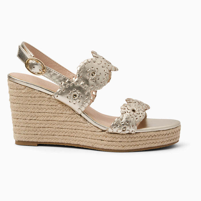 Jack Rogers Laurin Wedge - Platinum