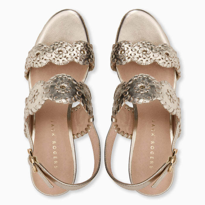 Jack Rogers Laurin Wedge - Platinum