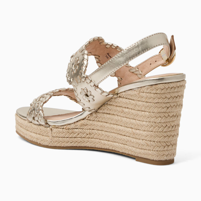 Jack Rogers Laurin Wedge - Platinum