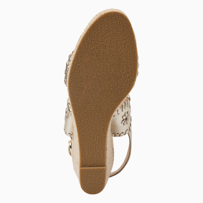 Jack Rogers Laurin Wedge - Platinum