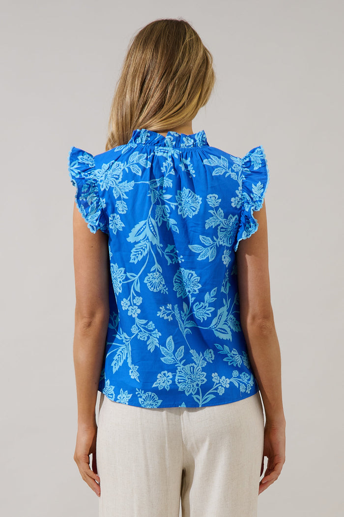 Jazzy Ruffle Top Persa Floral
