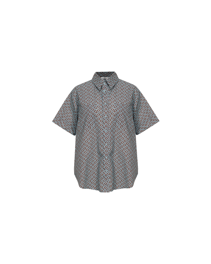 JEAN SHIRT GEOMETRIC PRINT