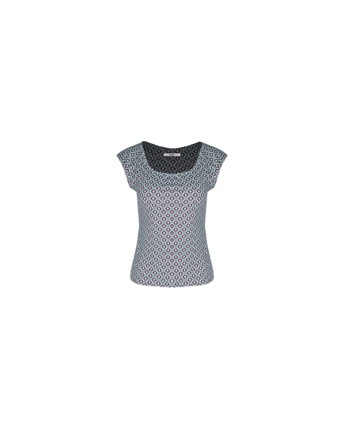 JEAN TOP GEOMETRIC PRINT