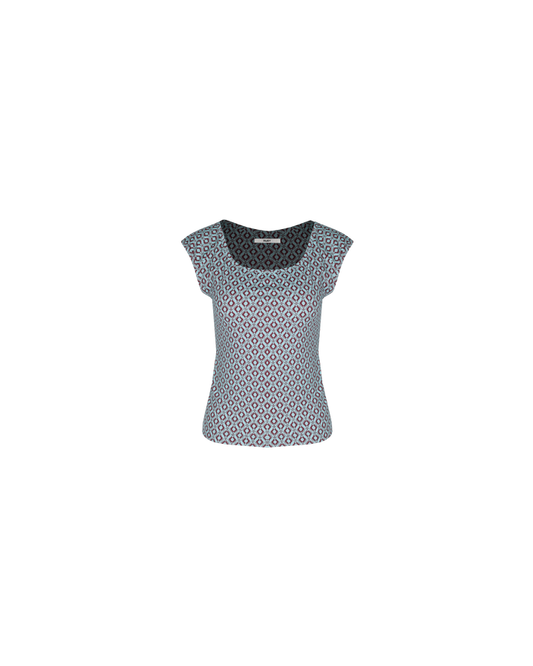 JEAN TOP GEOMETRIC PRINT