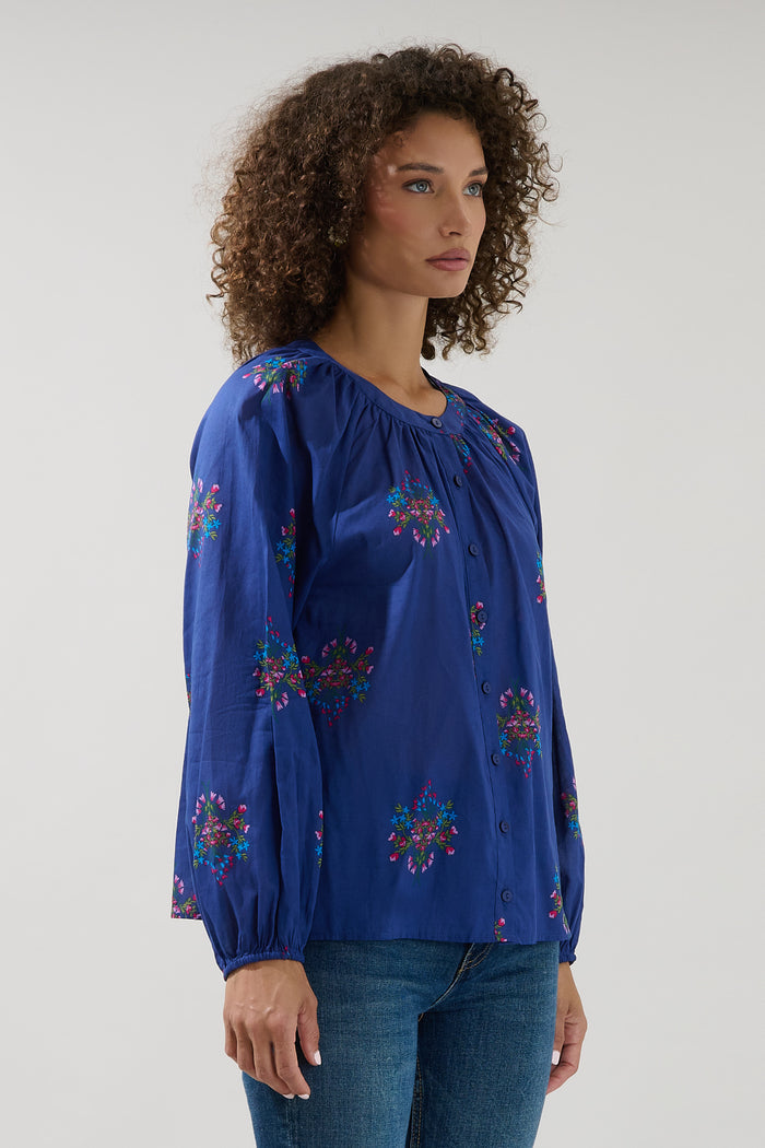 Jennis Button Down Top Bouquet