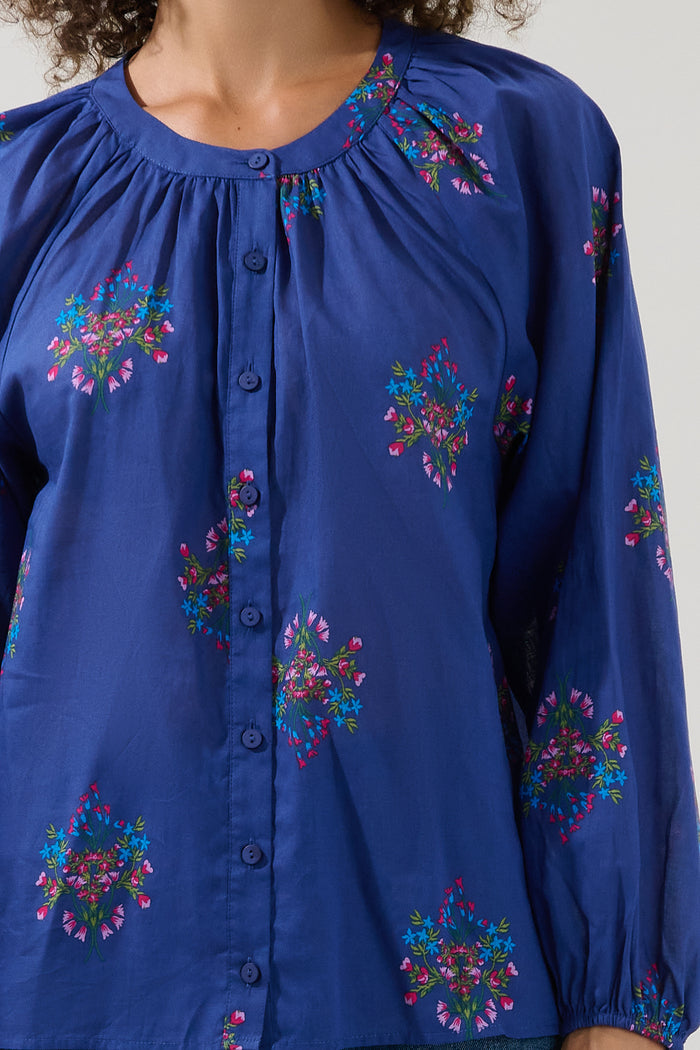 Jennis Button Down Top Bouquet