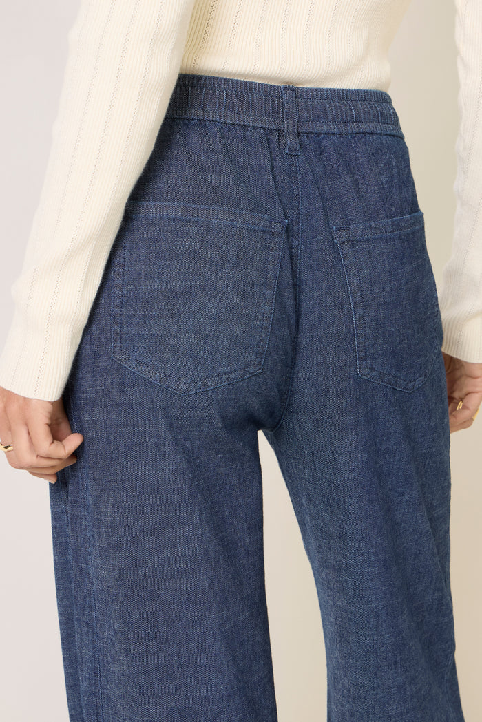 Joelle Stretch Linen Wide Leg Pant