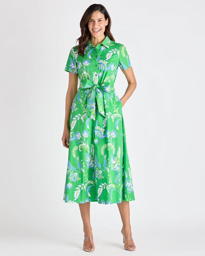 Jude Connally Glenda Stretch Poplin Dress - Feathered Floral
