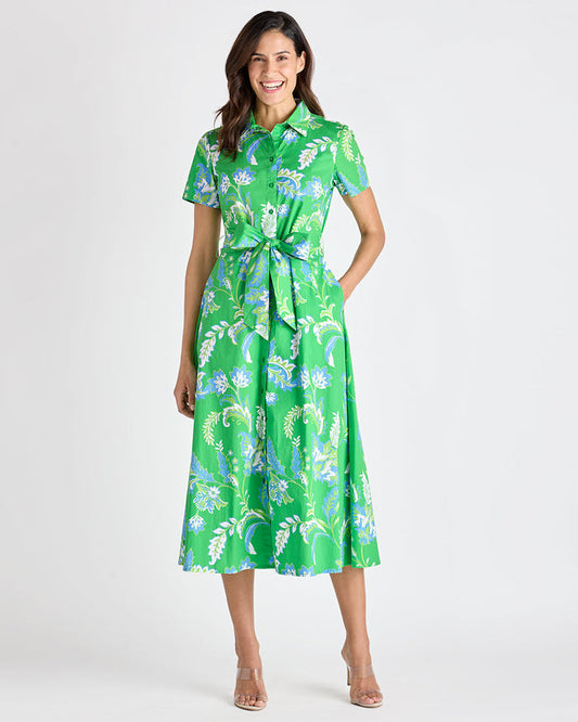 Jude Connally Glenda Stretch Poplin Dress - Feathered Floral