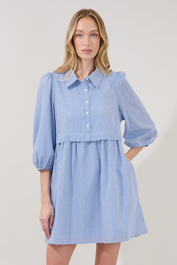 Jurane Long Sleeve Mini Dress Stripe