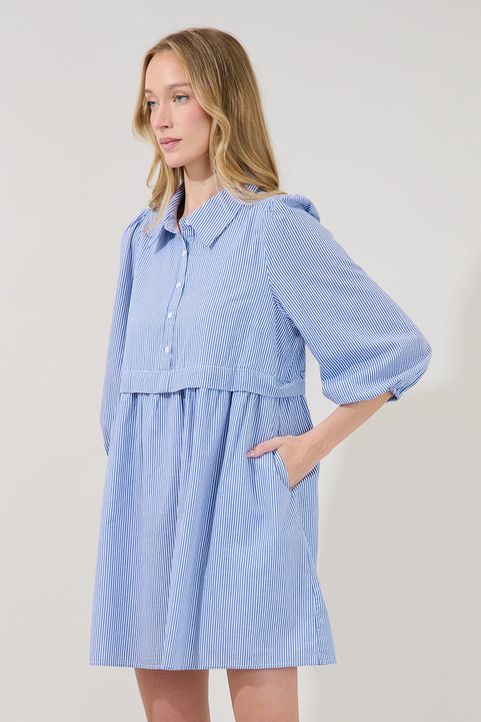 Jurane Long Sleeve Mini Dress Stripe