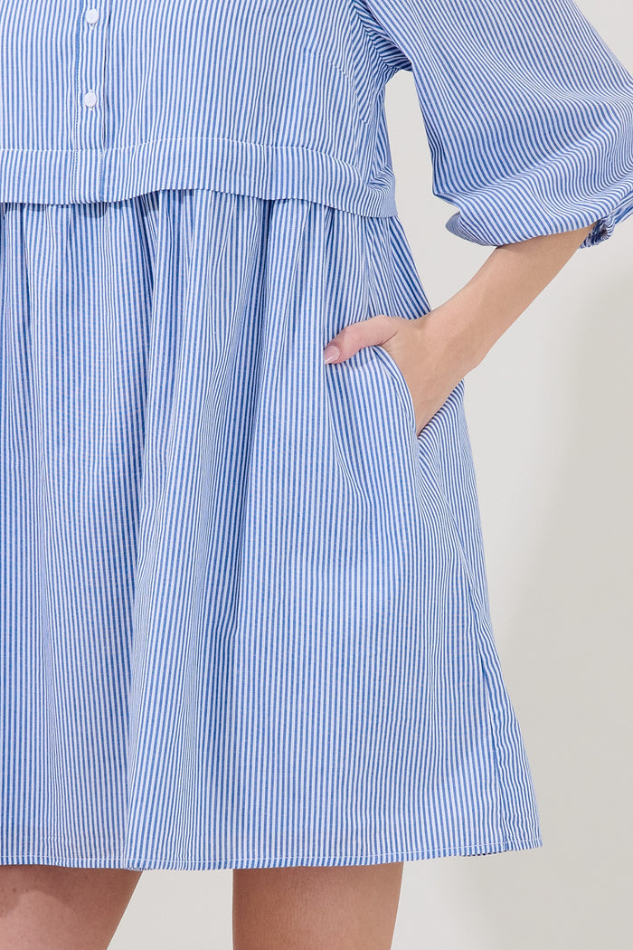 Jurane Long Sleeve Mini Dress Stripe