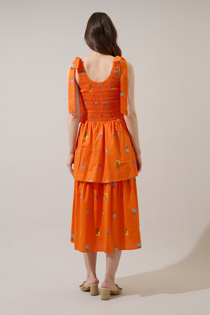 Kasia Smocked Midi Dress Denvie Floral