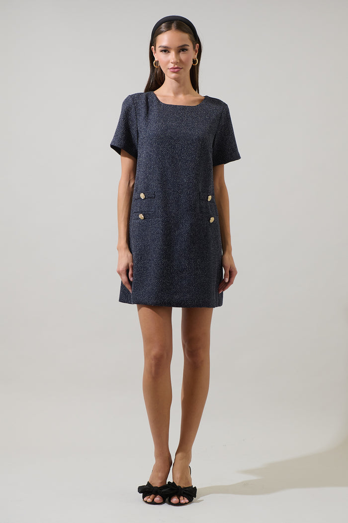 Kay Kury Tweed Mini Dress