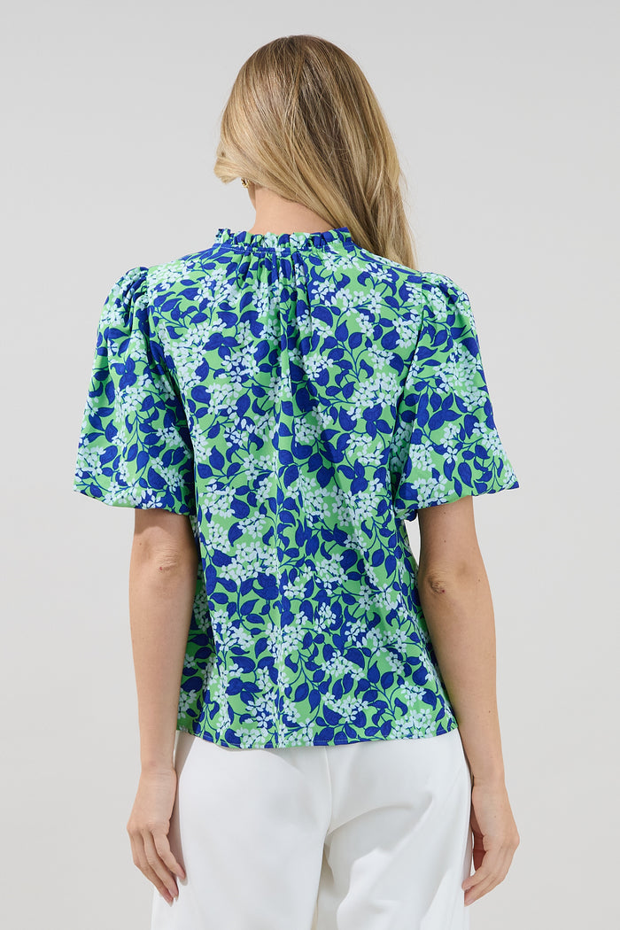 Kelley Bubble Sleeve Blouse Floral