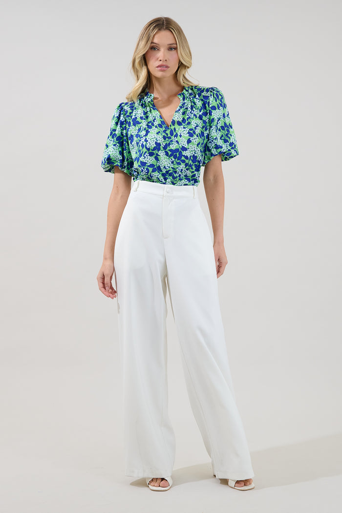Kelley Bubble Sleeve Blouse Floral