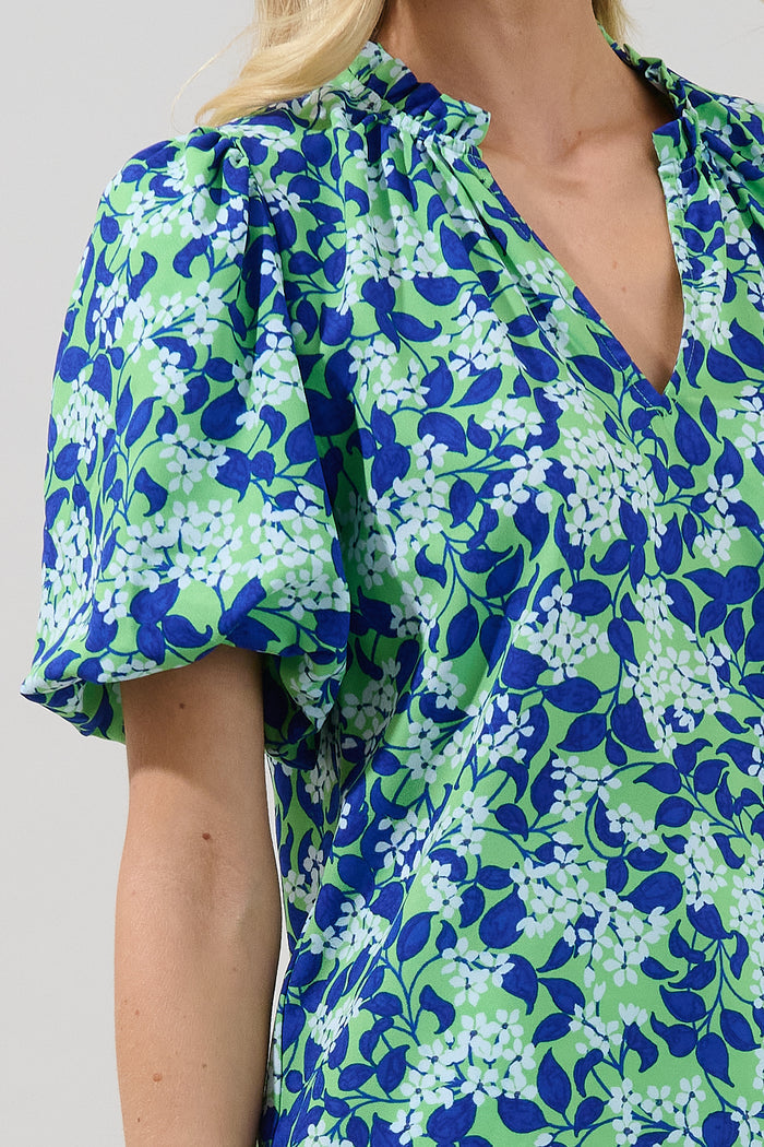 Kelley Bubble Sleeve Blouse Floral