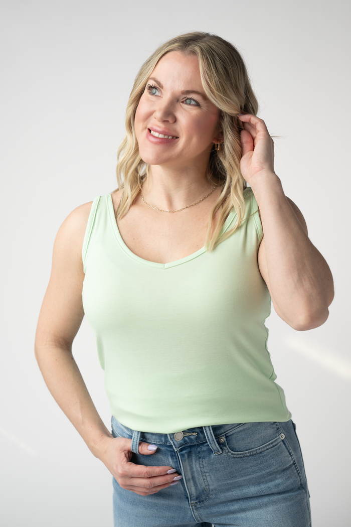 Kennedy Tank - Lime by Michelle Mae