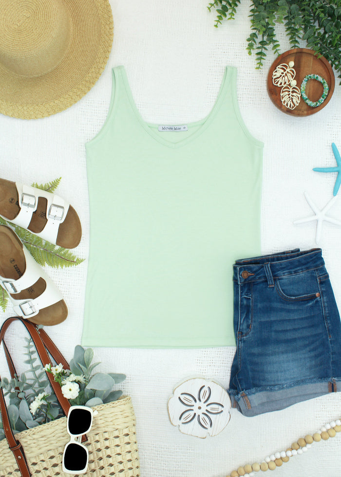Kennedy Tank - Lime by Michelle Mae