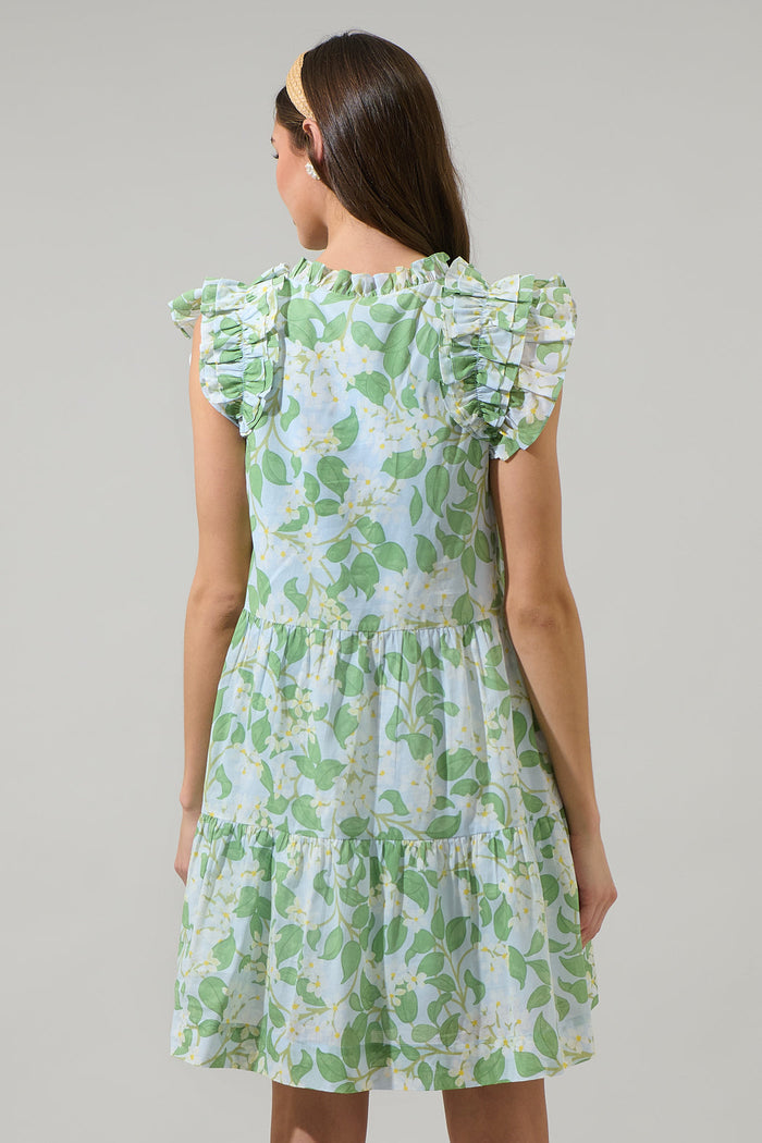 Kiany Floral Marlan Ruffle Mini Dress