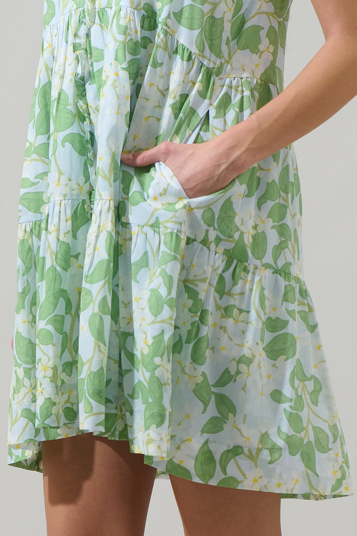Kiany Floral Marlan Ruffle Mini Dress