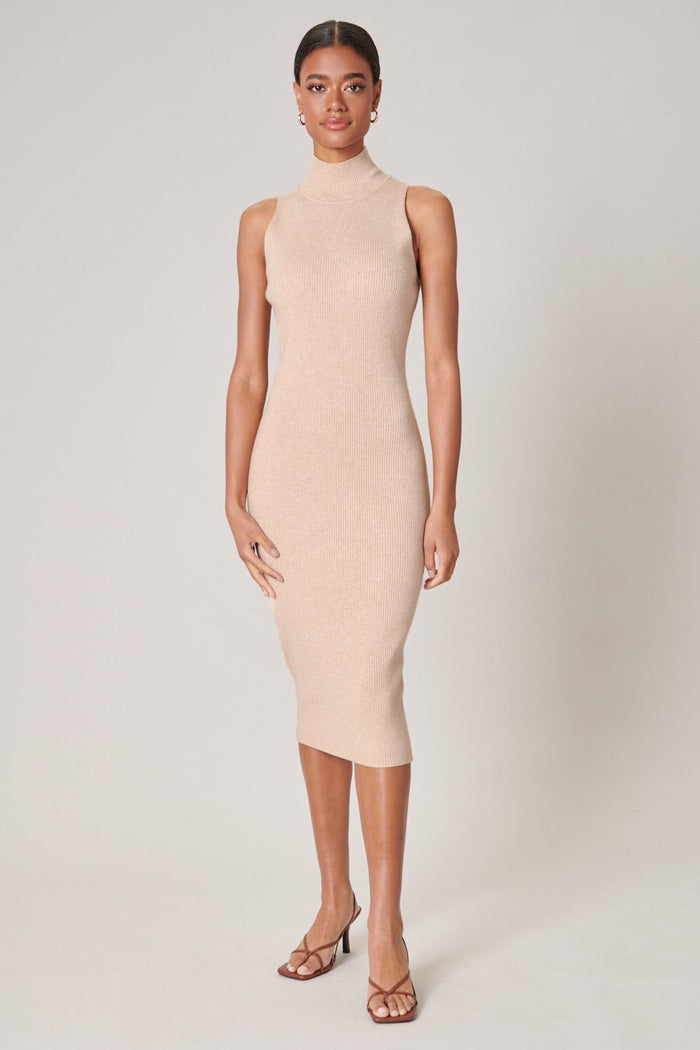 Kieran Ribbed Knit Turtleneck Sweater Dress