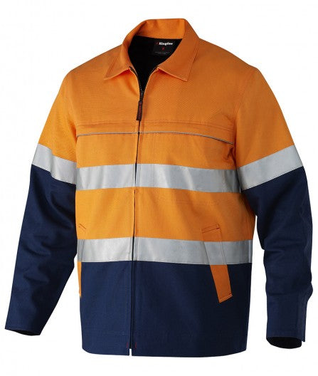 King Gee Reflective Spliced Drill Jacket