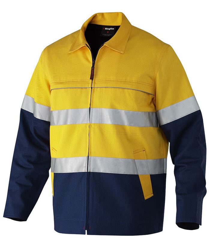 King Gee Reflective Spliced Drill Jacket
