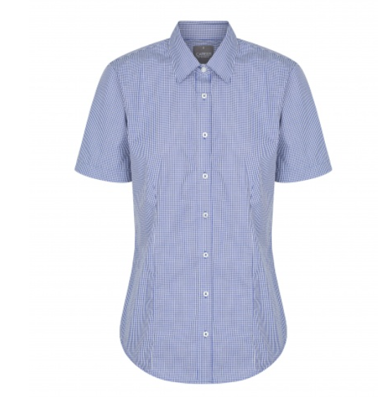 Ladies Gingham Short Sleeve Shirt 1637WS