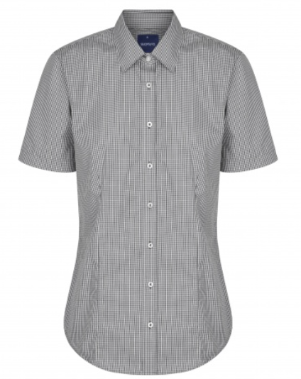 Ladies Gingham Short Sleeve Shirt 1637WS