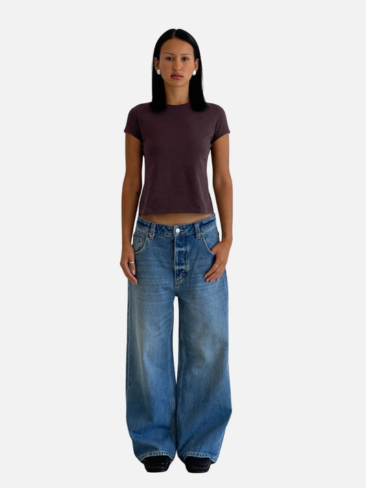 Laina Baby Tee - Brown