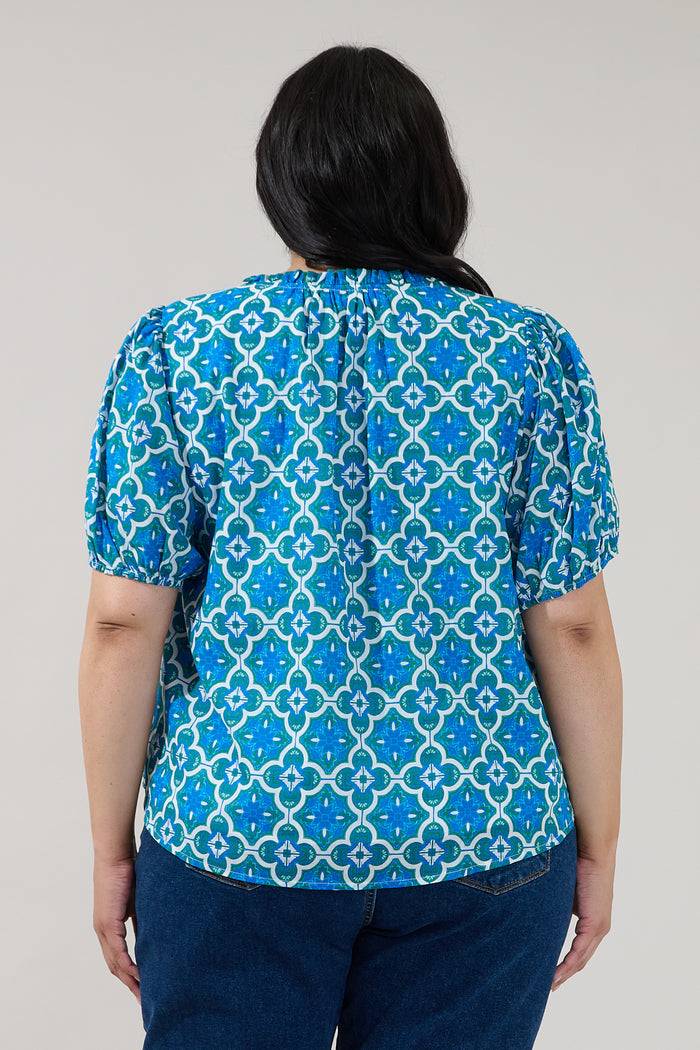 Leonor Short Sleeve Top Tile Curve