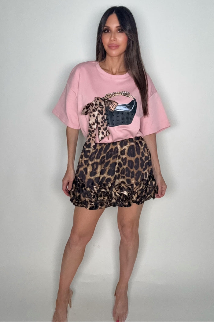 Style the Leopard Blossom Mini Shorts exclusively at Born To Glam