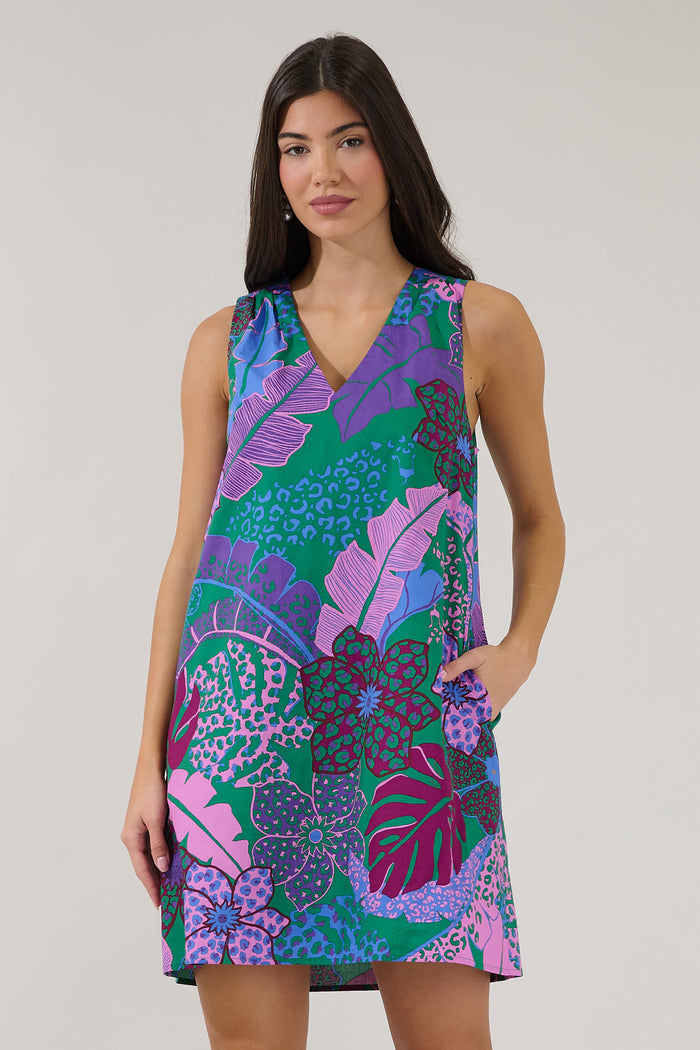 Lerry Shift Mini Dress Tropical