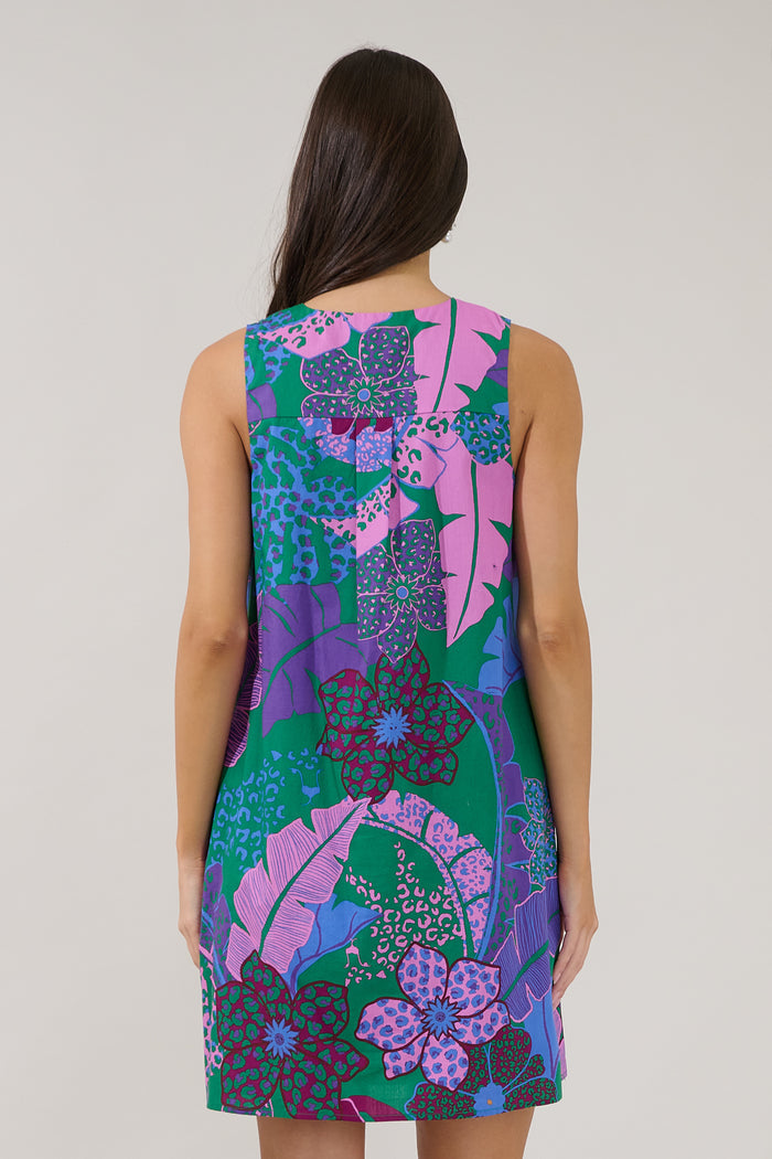 Lerry Shift Mini Dress Tropical